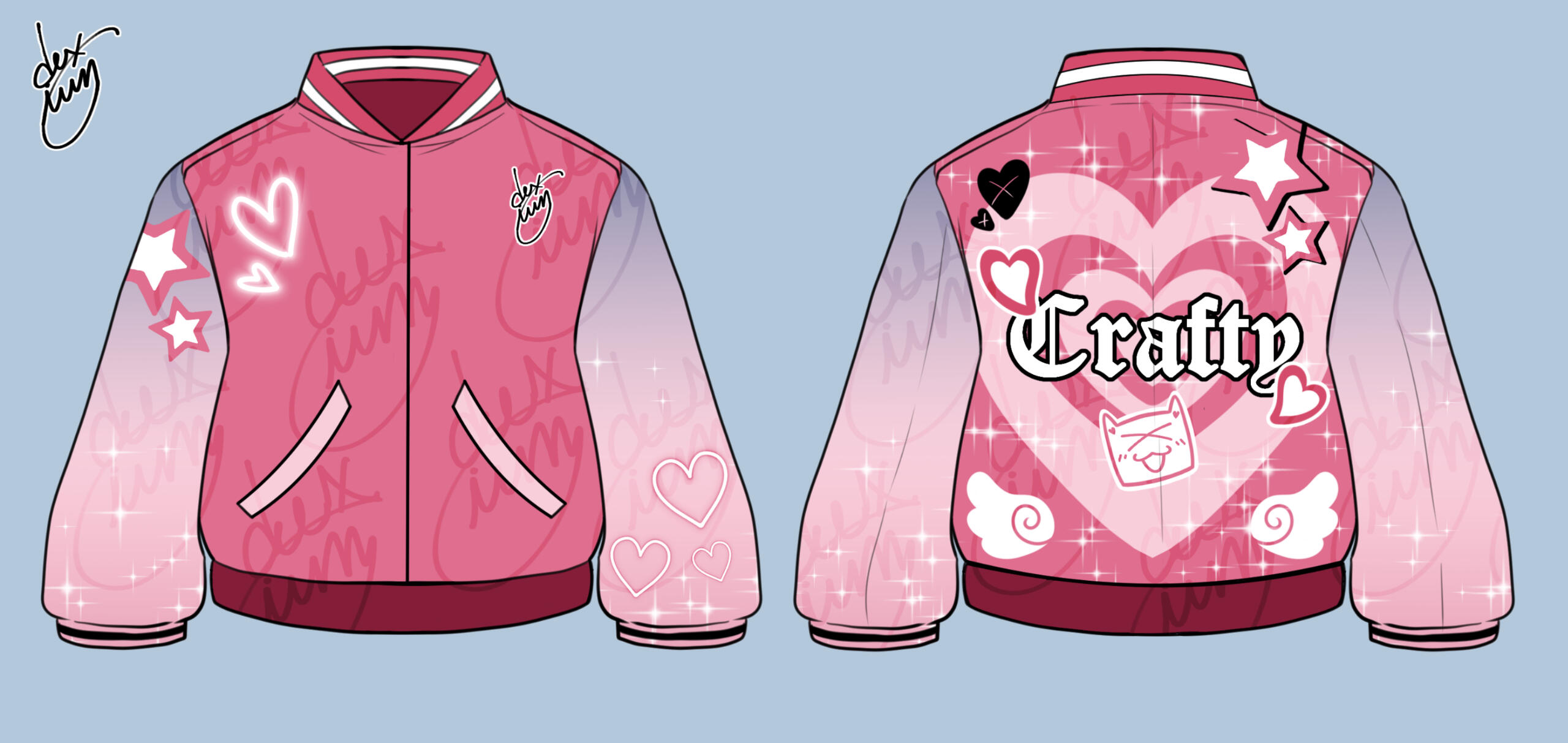 VARSITY JACKET DESIGN COMM FOR DEXXIN (Funds Contributed to Palestine Fundraiser)