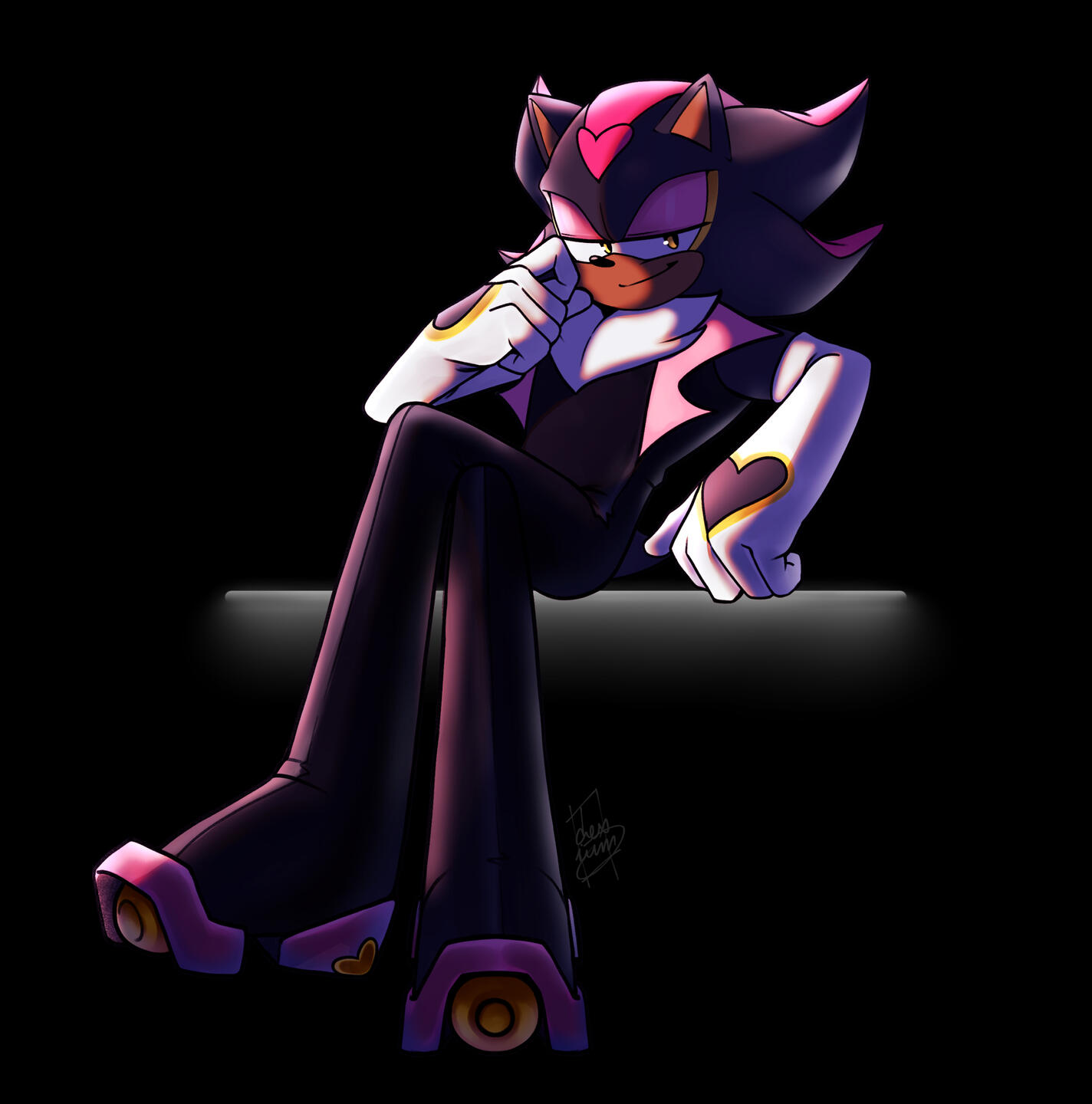 Fanart of Roleswapped Shadow: Original Design by spinningwannabe